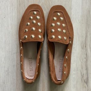 Schutz studded loafer